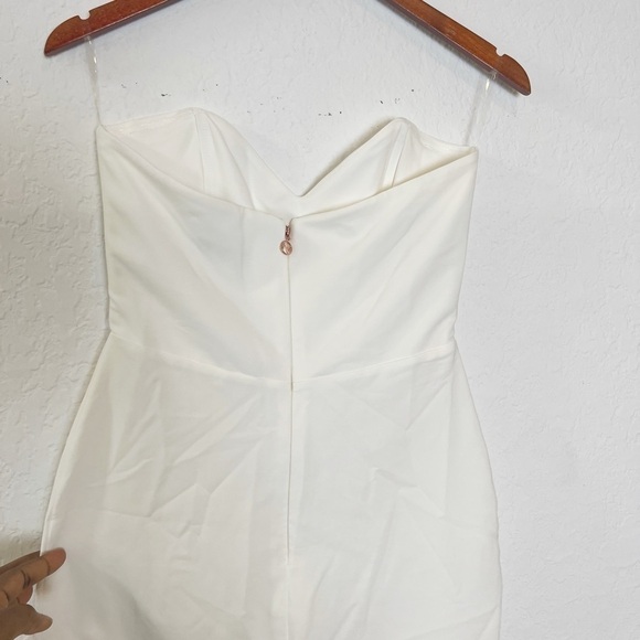 Nookie Solid Bella Strapless Side Slit Jersey Midi Dress - Picture 6 of 11